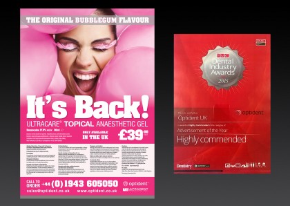 Topical anaesthetic gel advertising