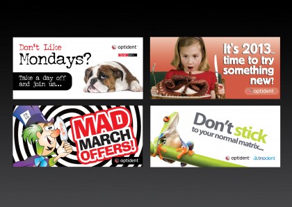 Various Optident Parcel cards